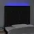 Produktbild 3 för Huvudgavel LED svart 90x7x118/128 cm tyg