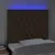 Produktbild 3 för Sänggavel LED mörkbrun 90x7x118/128 cm tyg