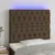 Produktbild 3 för Sänggavel LED mörkbrun 100x7x118/128 cm tyg