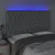 Produktbild 3 för Sänggavel LED ljusgrå 144x7x118/128 cm tyg