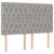 Produktbild 4 för Sänggavel LED ljusgrå 144x7x118/128 cm tyg