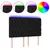 Produktbild 2 för Sänggavel LED svart 160x7x118/128 cm tyg