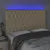 Produktbild 3 för Sänggavel LED gräddvit 160x7x118/128 cm tyg