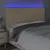 Produktbild 3 för Sänggavel LED gräddvit 180x7x118/128 cm tyg