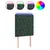 Produktbild 2 för Sänggavel LED mörkgrön 80x7x118/128 cm sammet