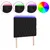 Produktbild 2 för Sänggavel LED svart 90x7x118/128 cm sammet