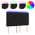 Produktbild 2 för Sänggavel LED svart 160x7x118/128 cm sammet