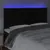 Produktbild 3 för Sänggavel LED svart 180x7x118/128 cm sammet