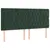 Produktbild 4 för Sänggavel LED mörkgrön 180x7x118/128 cm sammet