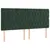 Produktbild 4 för Sänggavel LED mörkgrön 200x7x118/128 cm sammet