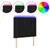 Produktbild 2 för Sänggavel LED svart 80x5x118/128 cm tyg