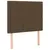 Produktbild 4 för Sänggavel LED mörkbrun 80x5x118/128 cm tyg