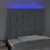 Produktbild 3 för Sänggavel LED ljusgrå 90x5x118/128 cm tyg