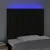 Produktbild 3 för Sänggavel LED svart 90x5x118/128 cm tyg