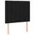 Produktbild 4 för Sänggavel LED svart 90x5x118/128 cm tyg