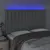 Produktbild 3 för Sänggavel LED ljusgrå 144x5x118/128 cm tyg
