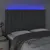 Produktbild 3 för Sänggavel LED mörkgrå 144x5x118/128 cm tyg