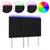 Produktbild 2 för Sänggavel LED svart 144x5x118/128 cm tyg