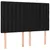 Produktbild 4 för Sänggavel LED svart 144x5x118/128 cm tyg