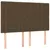Produktbild 4 för Sänggavel LED mörkbrun 144x5x118/128 cm tyg
