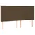 Produktbild 4 för Sänggavel LED mörkbrun 160x5x118/128 cm tyg