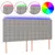 Produktbild 2 för Sänggavel LED ljusgrå 180x5x118/128 cm tyg