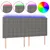 Produktbild 2 för Sänggavel LED mörkgrå 180x5x118/128 cm tyg