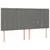 Produktbild 4 för Sänggavel LED mörkgrå 180x5x118/128 cm tyg