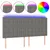 Produktbild 2 för Sänggavel LED mörkgrå 200x5x118/128 cm tyg