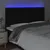 Produktbild 3 för Sänggavel LED svart 200x5x118/128 cm tyg