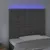 Produktbild 3 för Sänggavel LED mörkgrå 80x5x118/128 cm sammet