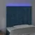 Produktbild 3 för Sänggavel LED mörkblå 80x5x118/128 cm sammet