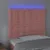 Produktbild 3 för Sänggavel LED rosa 80x5x118/128 cm sammet