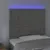 Produktbild 3 för Sänggavel LED ljusgrå 90x5x118/128 cm sammet