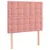 Produktbild 4 för Sänggavel LED rosa 90x5x118/128 cm sammet