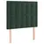 Produktbild 4 för Sänggavel LED mörkgrön 100x5x118/128 cm sammet