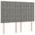 Produktbild 4 för Sänggavel LED ljusgrå 144x5x118/128 cm sammet