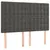 Produktbild 4 för Sänggavel LED mörkgrå 144x5x118/128 cm sammet
