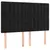 Produktbild 4 för Sänggavel LED svart 144x5x118/128 cm sammet