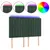 Produktbild 2 för Sänggavel LED mörkgrön 144x5x118/128 cm sammet