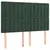 Produktbild 4 för Sänggavel LED mörkgrön 144x5x118/128 cm sammet