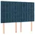 Produktbild 4 för Sänggavel LED mörkblå 144x5x118/128 cm sammet