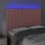 Produktbild 3 för Sänggavel LED rosa 144x5x118/128 cm sammet