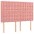 Produktbild 4 för Sänggavel LED rosa 144x5x118/128 cm sammet