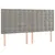 Produktbild 4 för Sänggavel LED ljusgrå 160x5x118/128 cm sammet