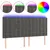 Produktbild 2 för Sänggavel LED mörkgrå 160x5x118/128 cm sammet