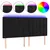 Produktbild 2 för Sänggavel LED svart 160x5x118/128 cm sammet