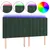 Produktbild 2 för Sänggavel LED mörkgrön 160x5x118/128 cm sammet