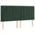 Produktbild 4 för Sänggavel LED mörkgrön 160x5x118/128 cm sammet