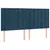 Produktbild 4 för Sänggavel LED mörkblå 160x5x118/128 cm sammet